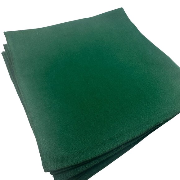 Dark Green Cloth Napkins Set Of 4 Cotton 18.5"x18.5" Square Christmas Holiday - Picture 2 of 7
